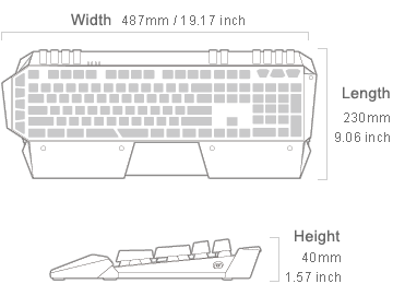 COUGAR 700K - Dimension