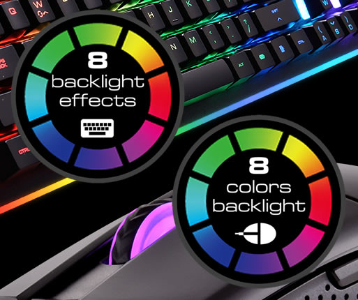 COUGAR DEATHFIRE EX - 8 Backlight Effects / 8 Colors Backlight